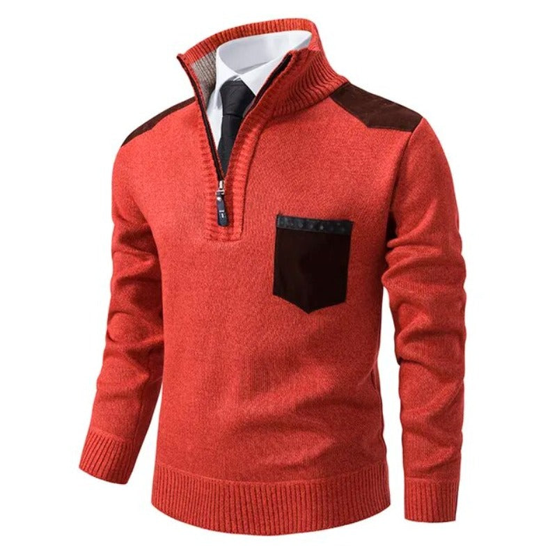 Sueter de punto hombre con media cremallera - Lennart
