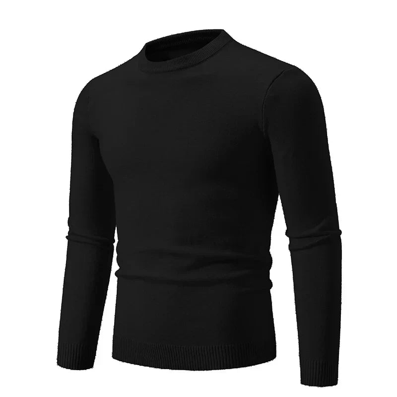 Pullover de punto para hombre de manga larga y cuello redondo - Odrin