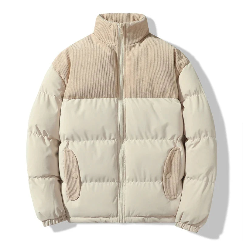 Chaqueta unisex acolchada con detalles de pana - Aiden