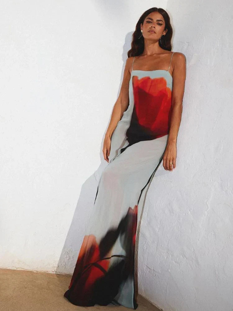Kitiana - Vestido con estampado de Rosa