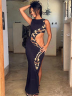 Maxivestido con estampado de pitón Azaiza