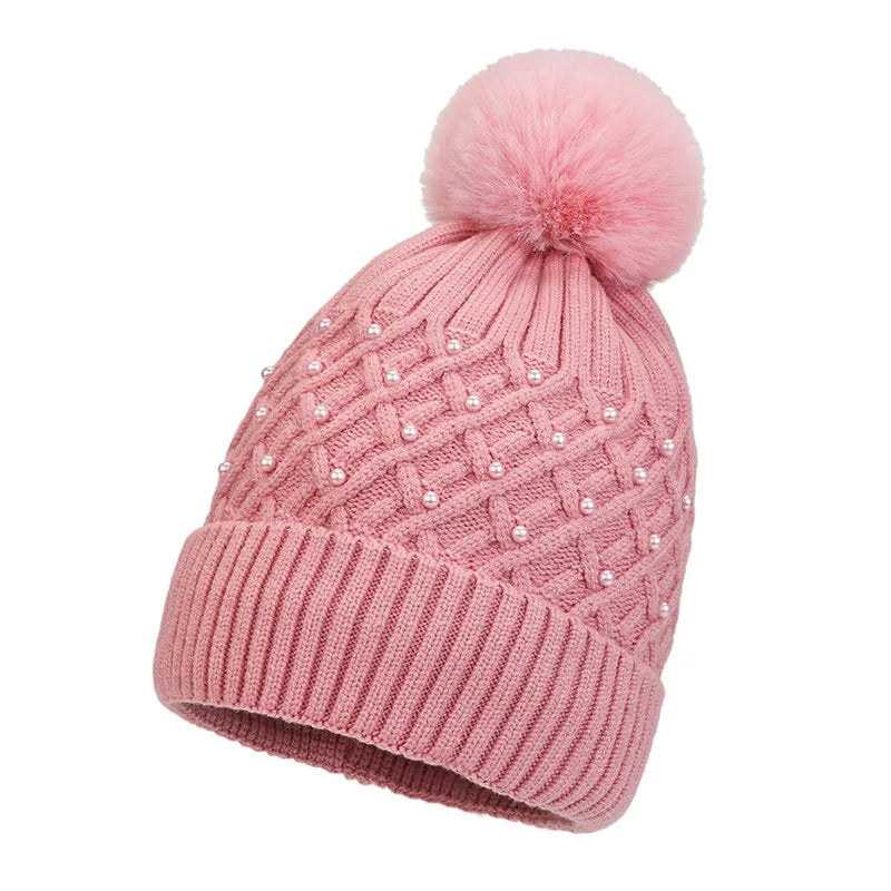 Gorro tejido para mujer con pompón - Kiremo