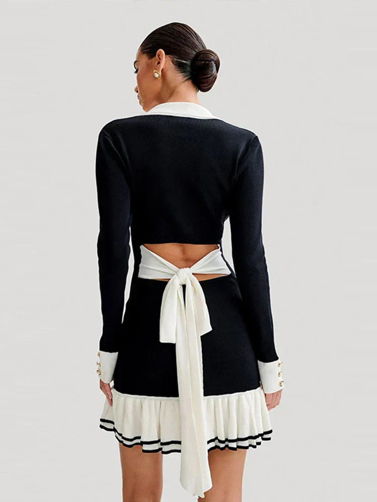 Frida - Elegante vestido con dobladillo fruncido