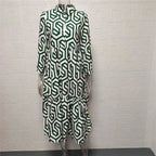 Vestido de manga larga Adeline Geometric