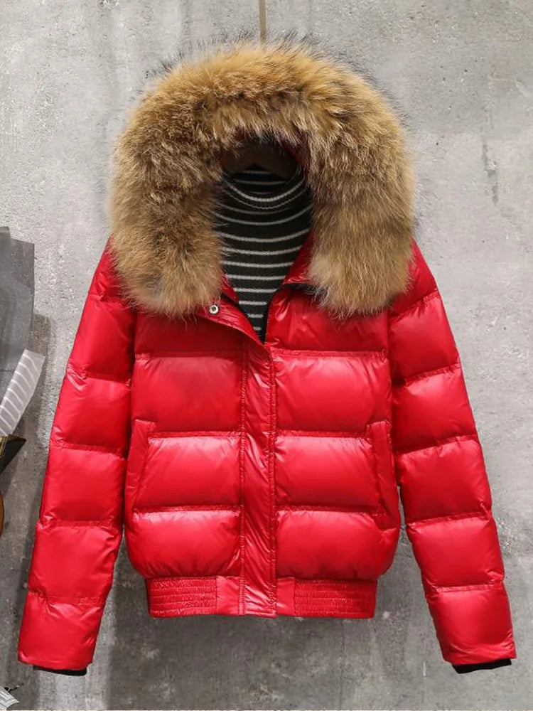 Chaqueta acolchada para mujer con capucha envolvente - Romantza