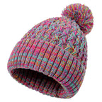 Gorro tejido para mujer de una capa con pompón - Kireva