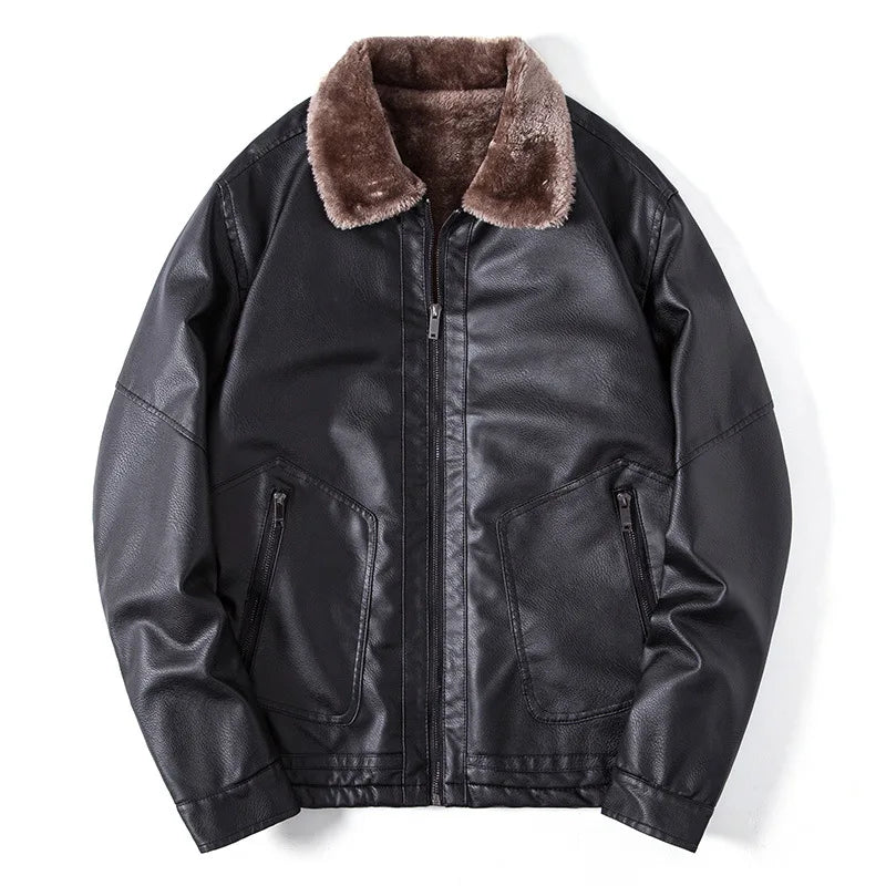 Chaqueta para hombre con cuello de lana - Romain
