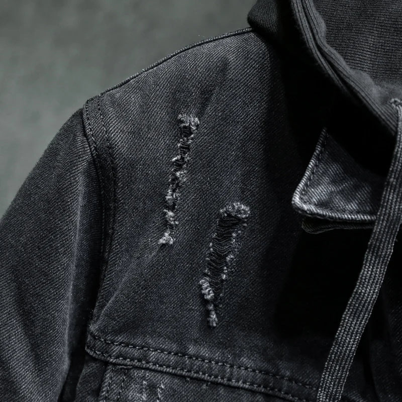 Chaqueta hombre denim con capucha - Shinji