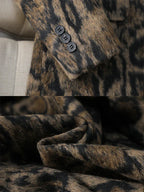 Leandra - Blazer de leopardo casual de mujer