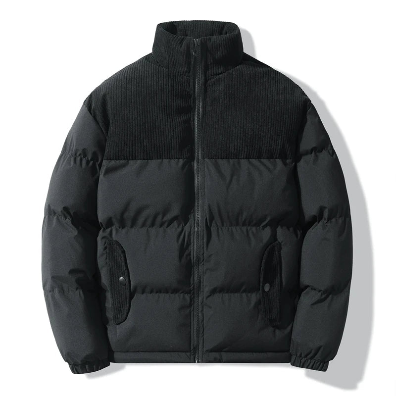 Chaqueta unisex acolchada con detalles de pana - Aiden