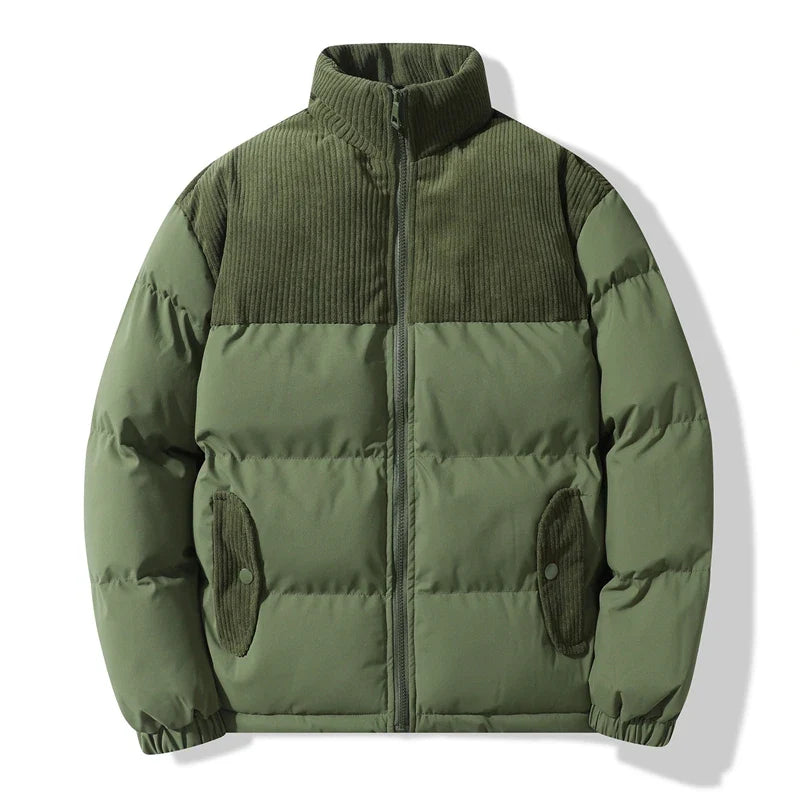 Chaqueta unisex acolchada con detalles de pana - Aiden