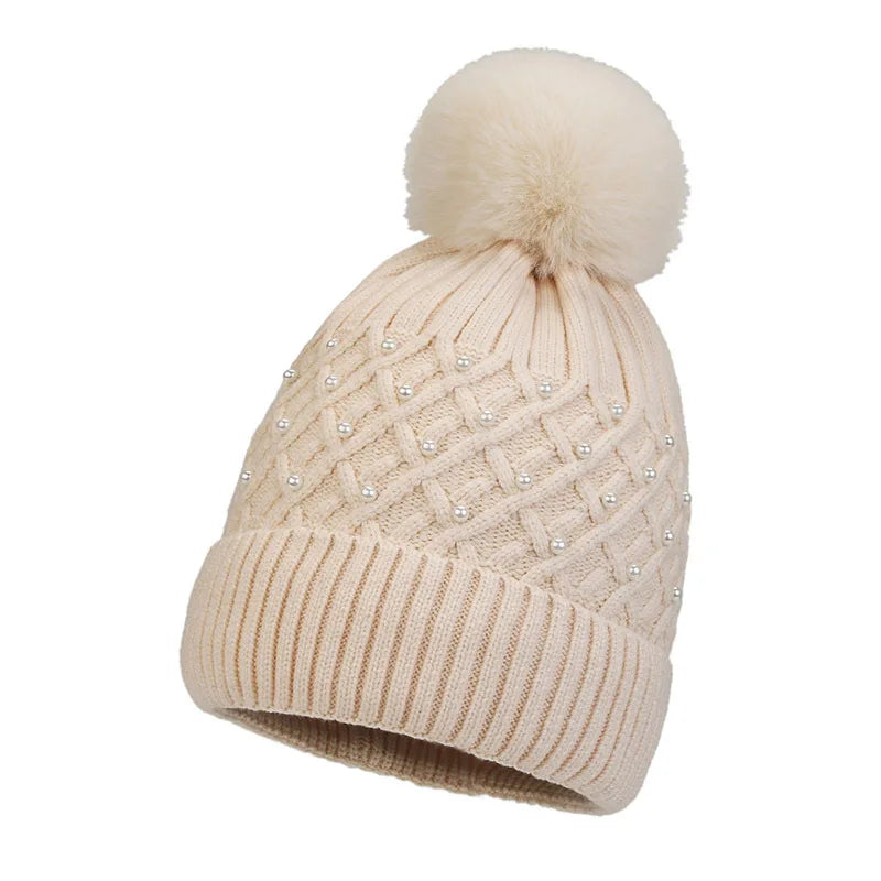 Gorro tejido para mujer con pompón - Kiremo