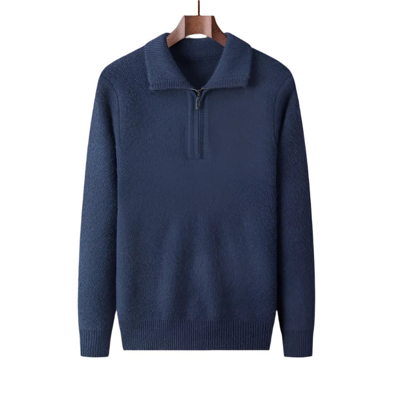 Jersey de punto con media cremallera para hombre - Lauro