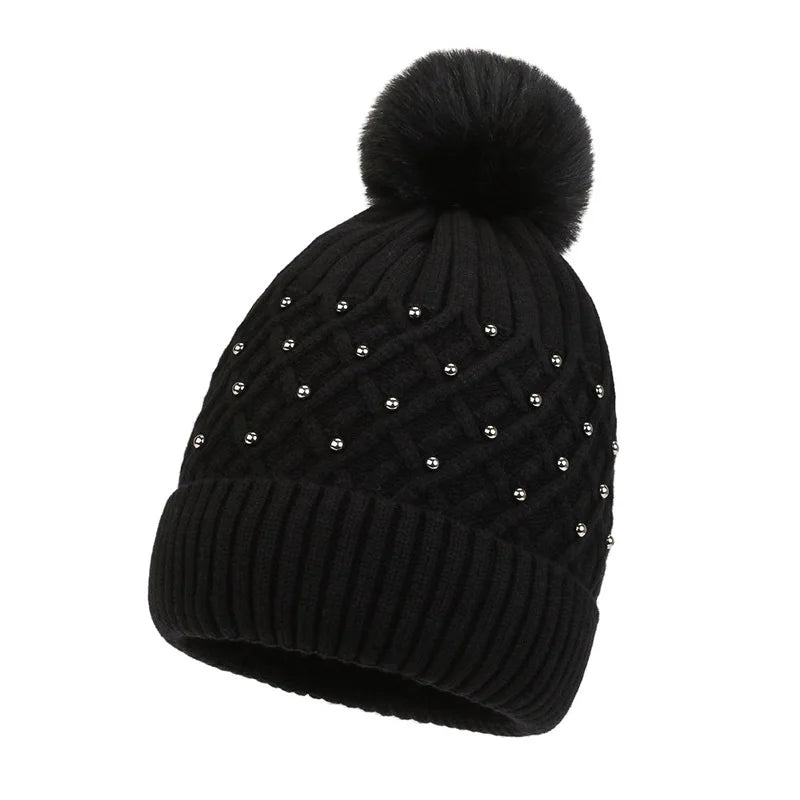 Gorro tejido para mujer con pompón - Kiremo