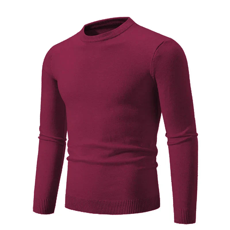 Pullover de punto para hombre de manga larga y cuello redondo - Odrin