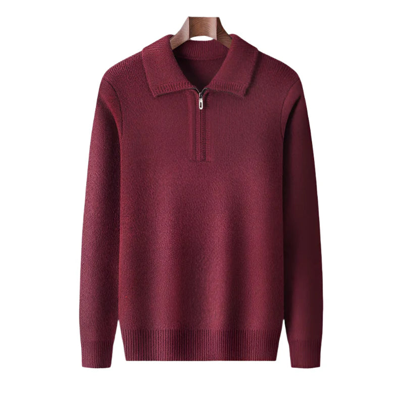 Jersey de punto con media cremallera para hombre - Lauro