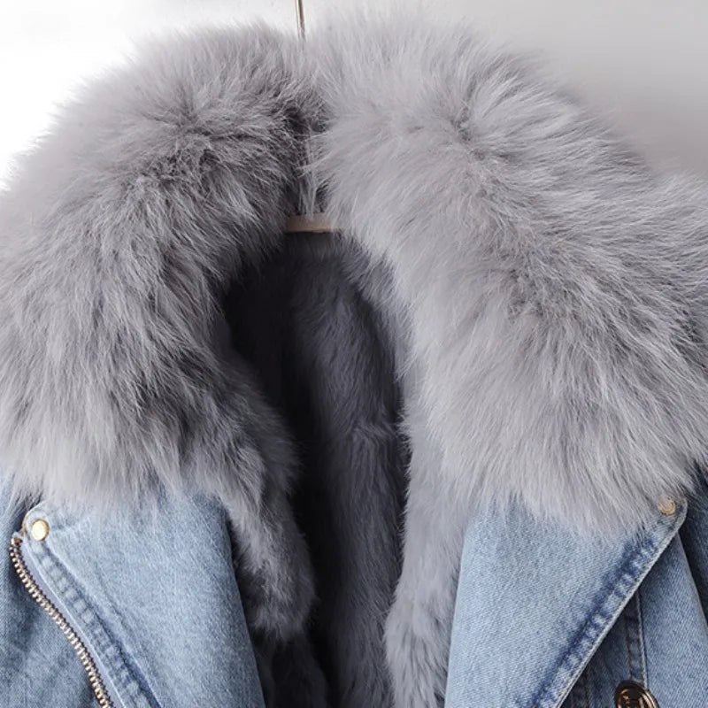 Chaqueta vaquera para mujer con ribete - Serene