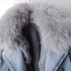 Chaqueta vaquera para mujer con ribete - Serene