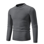 Pullover de punto para hombre de manga larga y cuello redondo - Odrin
