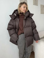 Cristina - chaqueta y chaleco de plumas