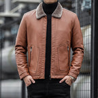 Chaqueta para hombre con cuello de lana - Romain