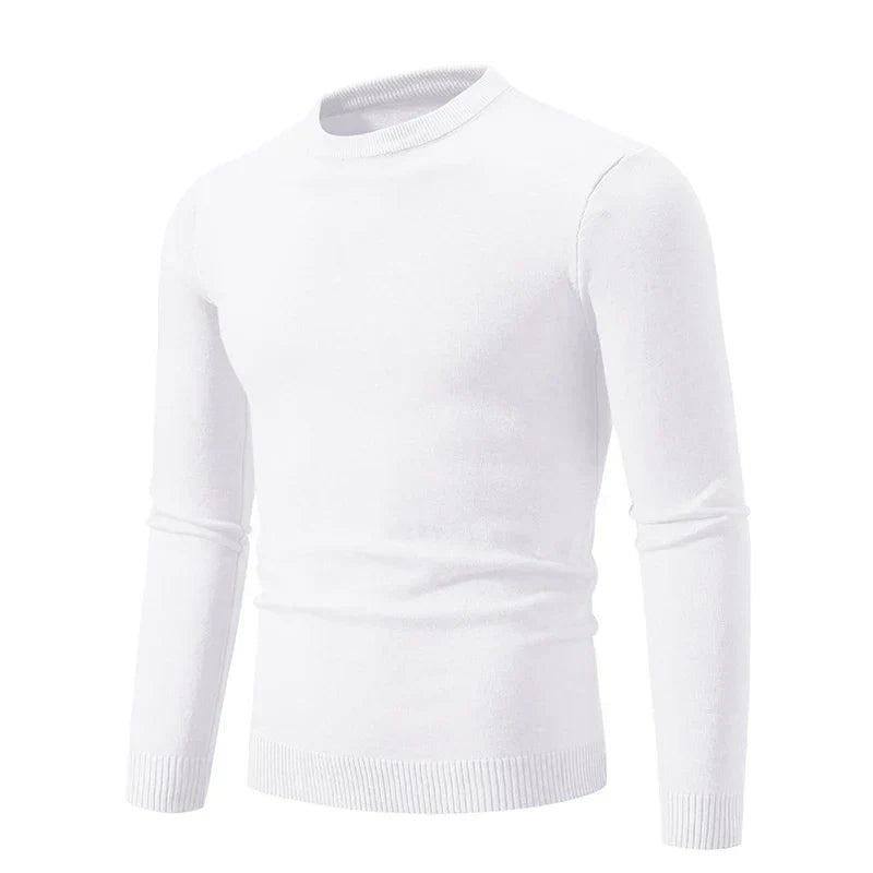 Pullover de punto para hombre de manga larga y cuello redondo - Odrin