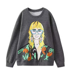 LuxeKnit - Sudaderas holgadas con estampado