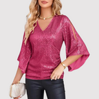 Sunny - Elegante y cómodo top de lentejuelas para mujer