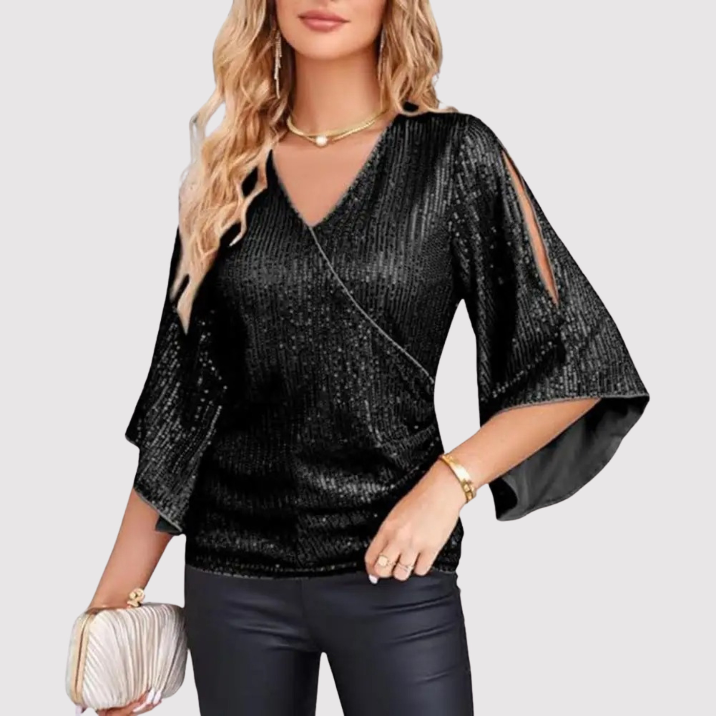 Sunny - Elegante y cómodo top de lentejuelas para mujer