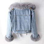 Chaqueta vaquera para mujer con ribete - Serene