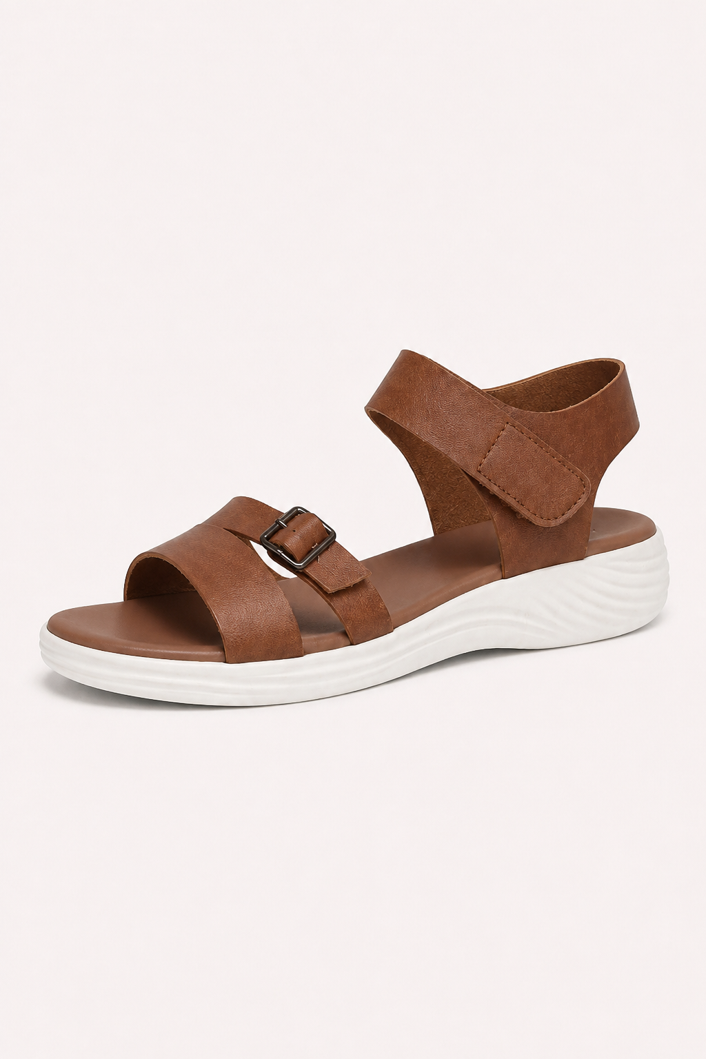 Sandalias de cuña baja mujer con ajuste de velcro - Leoni