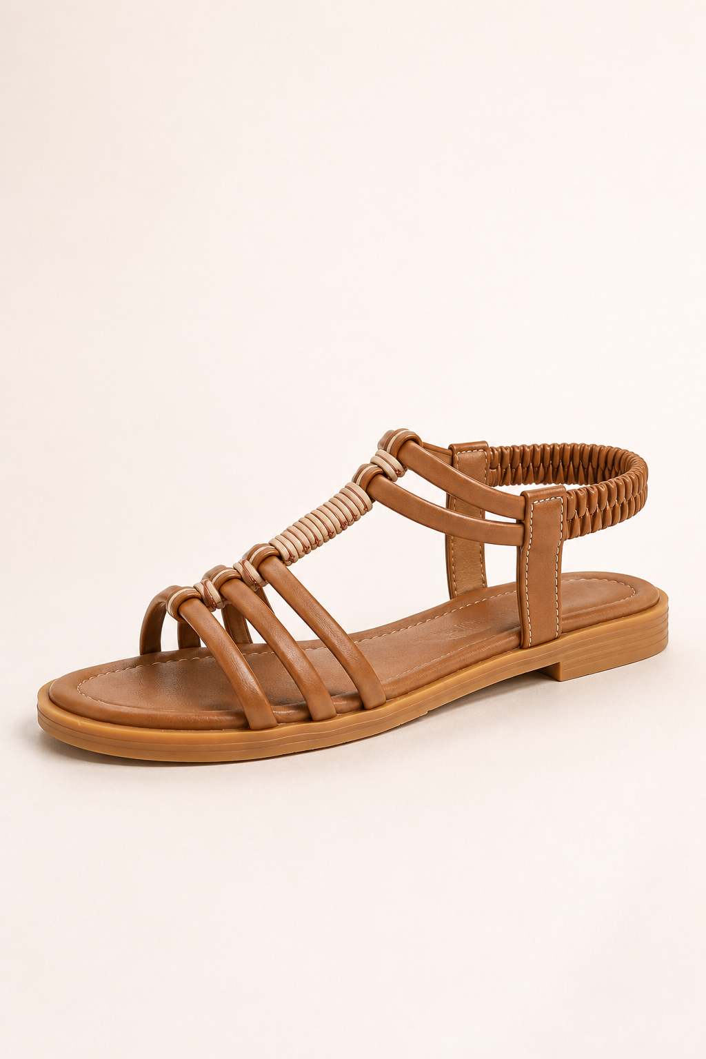 Sandalias romanas planas mujer estilo boho y tiras elásticas - Maja