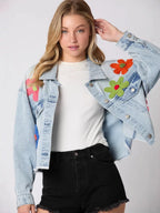 Julie - Chaqueta vaquera con bordado floral