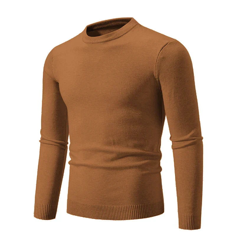 Pullover de punto para hombre de manga larga y cuello redondo - Odrin