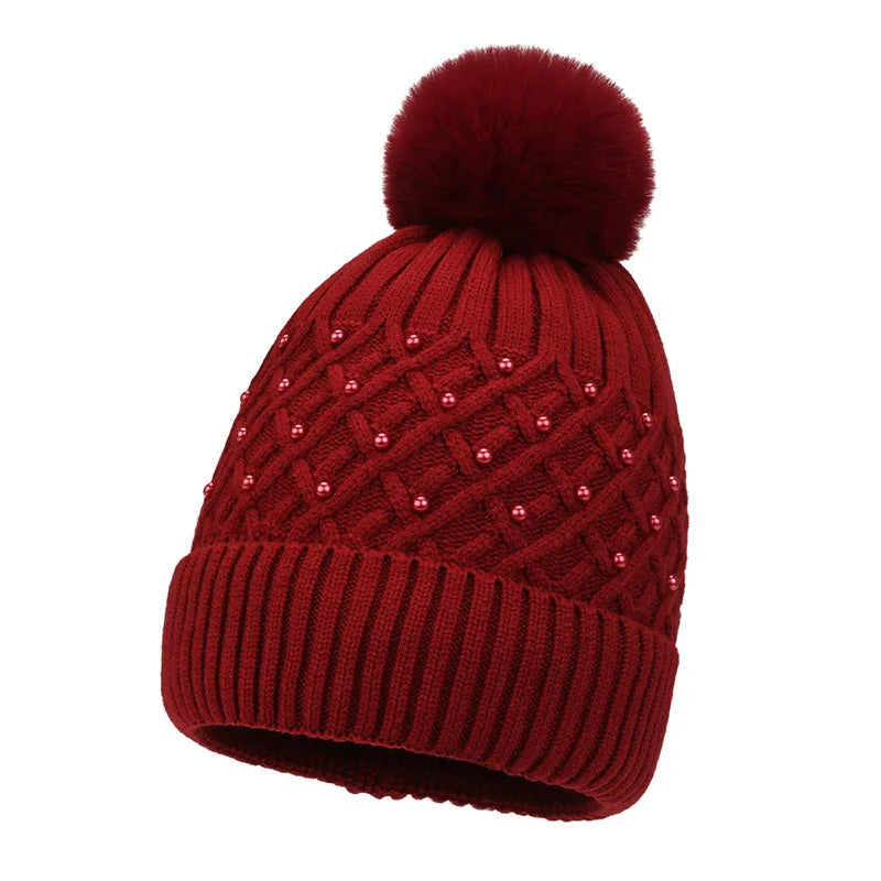 Gorro tejido para mujer con pompón - Kiremo