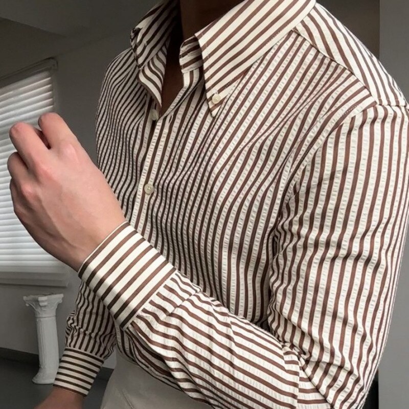 Camisa de hombre de corte italiano a rayas - Savino