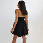 Izabel - Minivestido sin tirantes con bolsillos