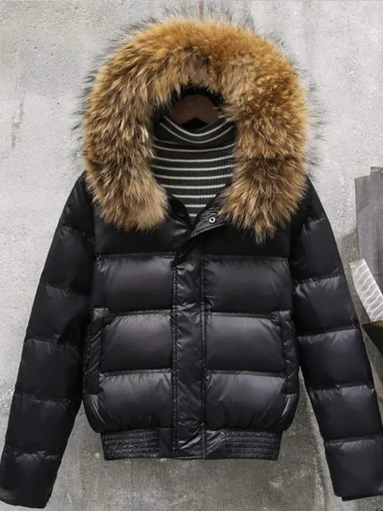 Chaqueta acolchada para mujer con capucha envolvente - Romantza
