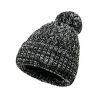 Gorro tejido para mujer de una capa con pompón - Kireva