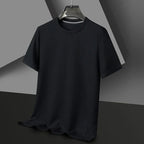 Camiseta de manga corta para hombre - con textura y cuello redondo