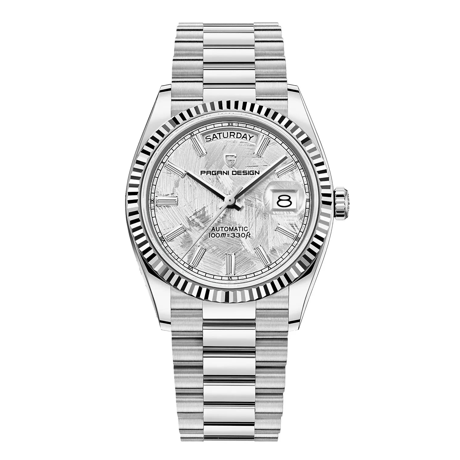 Reloj analógico clásico con brazalete metálico premium
