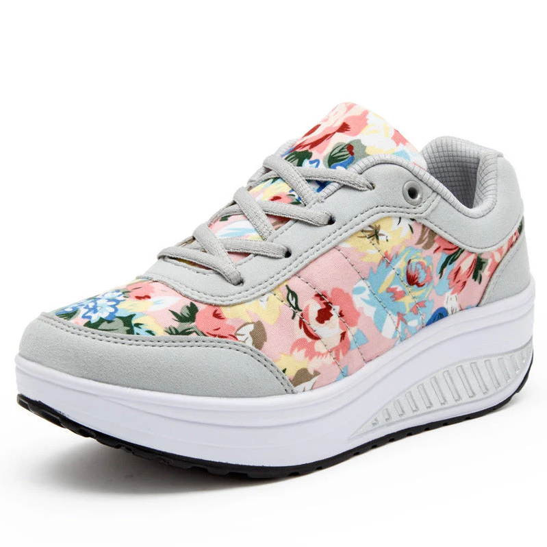 Luisa - Veraniegas zapatillas de lona con estampado floral para mujer