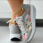 Luisa - Veraniegas zapatillas de lona con estampado floral para mujer