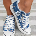 Rena - Deportivas de mujer a la última con estampado vaquero floral para un look elegante