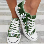 Rena - Deportivas de mujer a la última con estampado vaquero floral para un look elegante