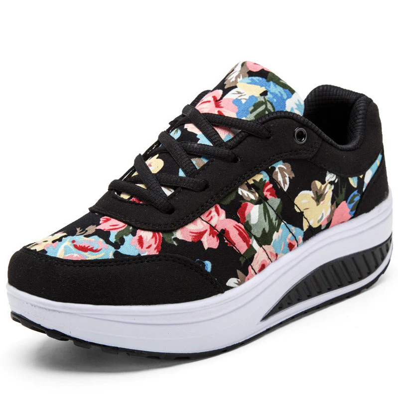 Luisa - Veraniegas zapatillas de lona con estampado floral para mujer