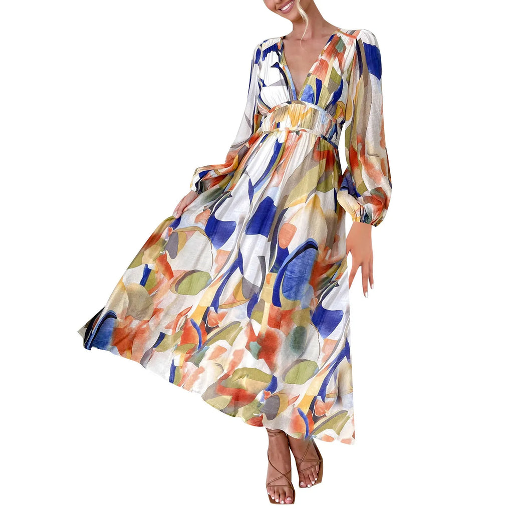 Juliette - Maxivestido bohemio con escote en V