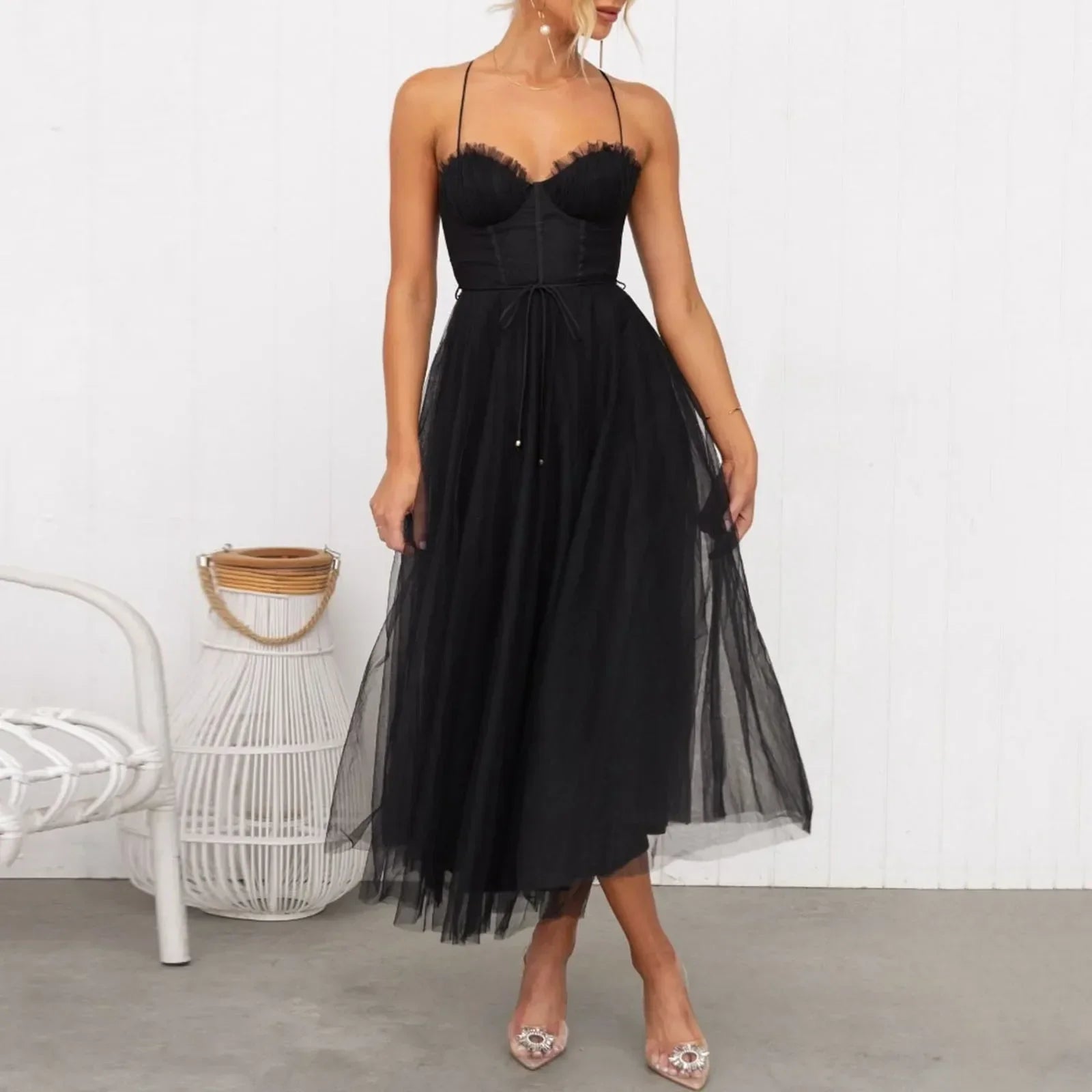 Madeline - Vestido de noche de malla