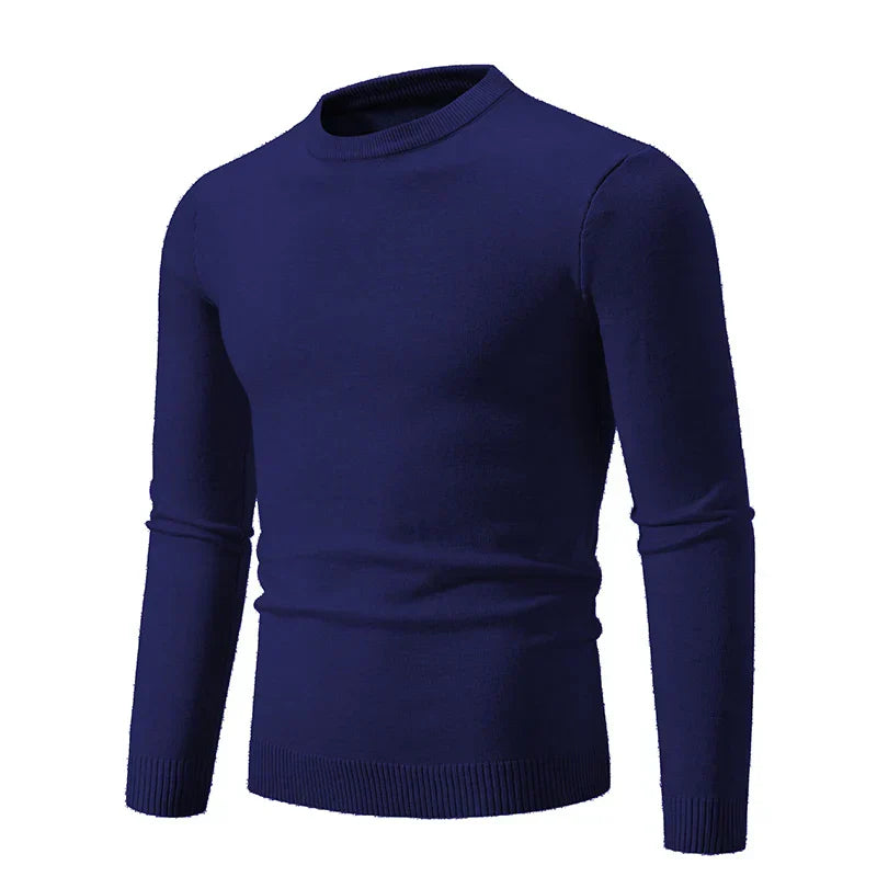 Pullover de punto para hombre de manga larga y cuello redondo - Odrin