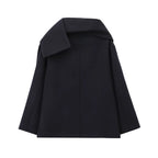 Abrigo para mujer estilo francés con cuello envolvente - Nèora